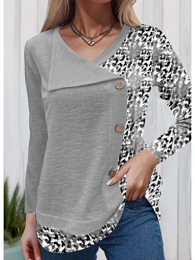 ND | Noble chemise à manches longues avec patte de boutonnage à la mode