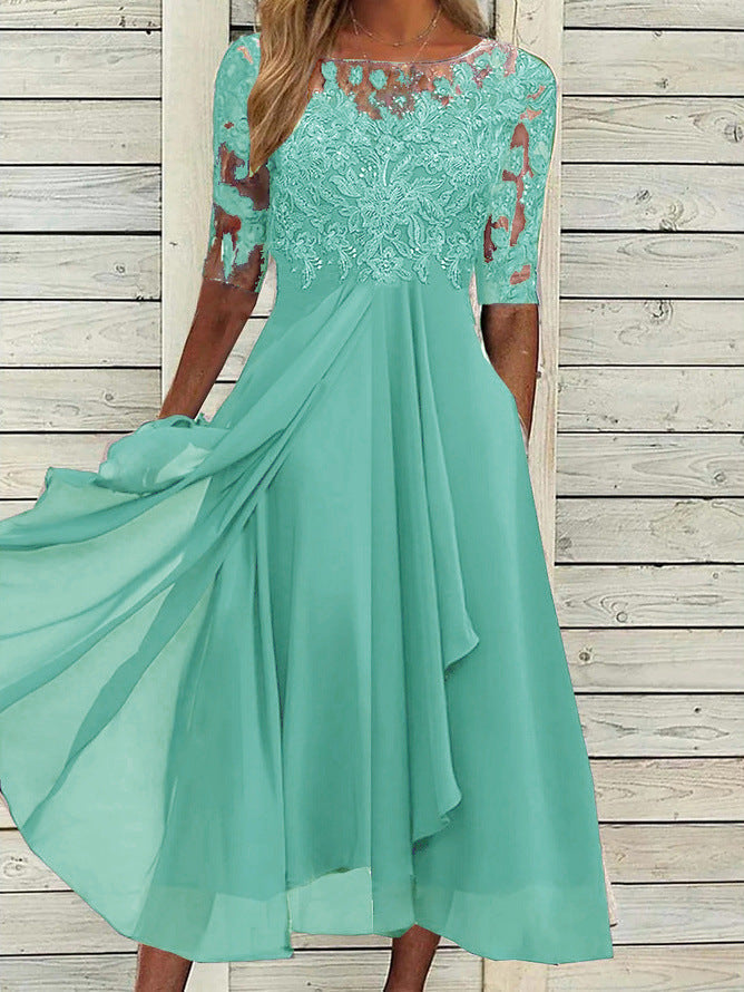 EP | Robe midi élégante en dentelle