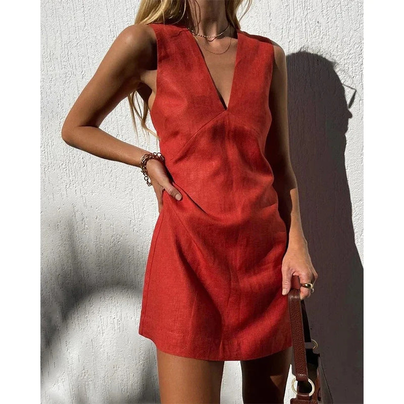 EP | Robe en lin sans manches