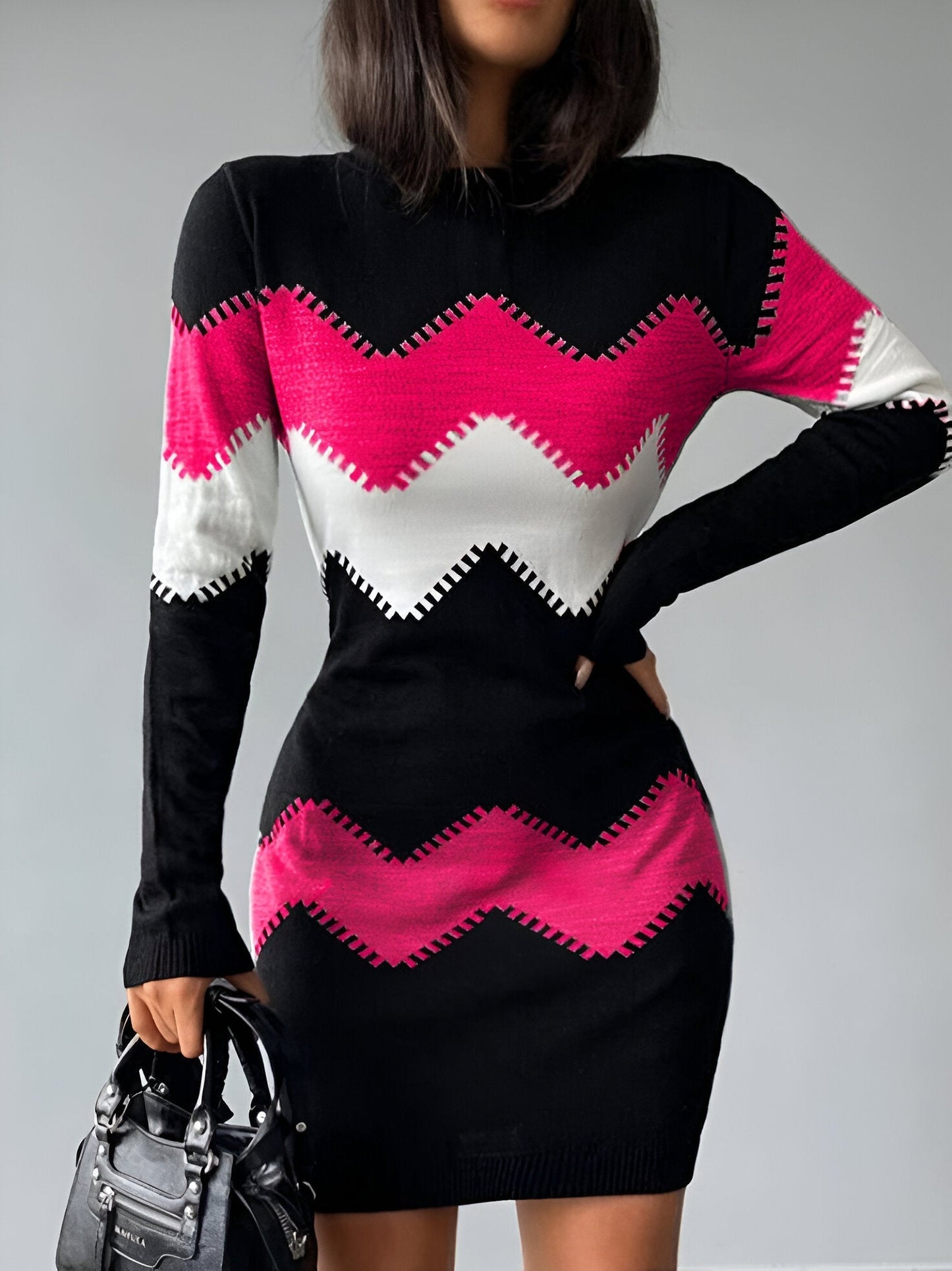 EP | Mini-robe bodycon élégante en maille