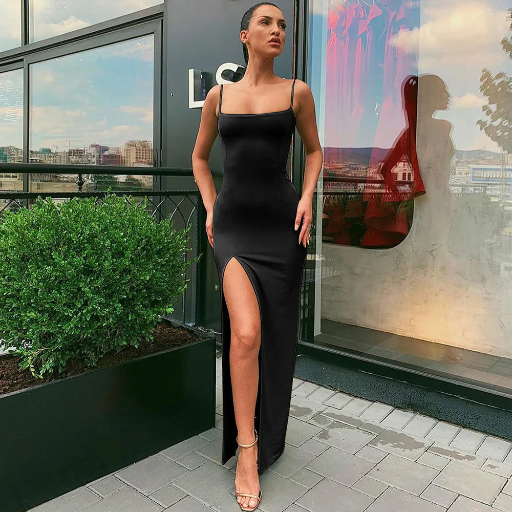 EP | Rouge Noir Manches Longues Robe Bodycon pour Femme Elégante Robe Midi de Fête pour les Célébrations du Nouvel An et de Noël