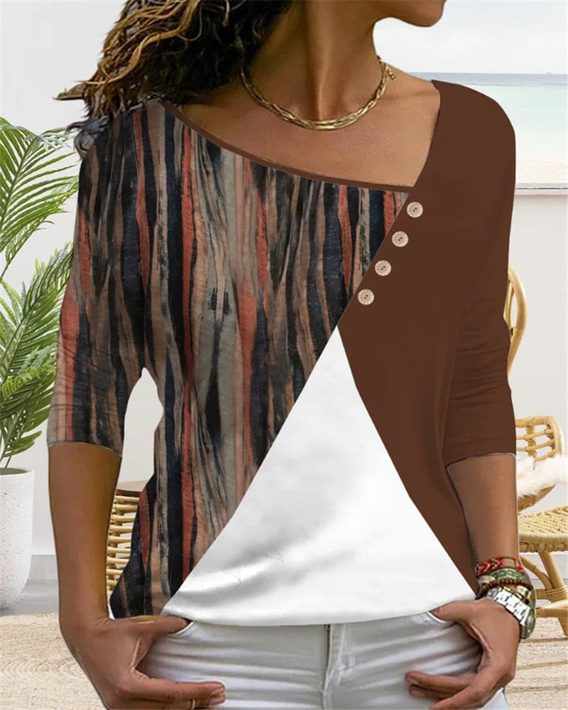 ND | MirtesShirt I T-shirt col V pour femme