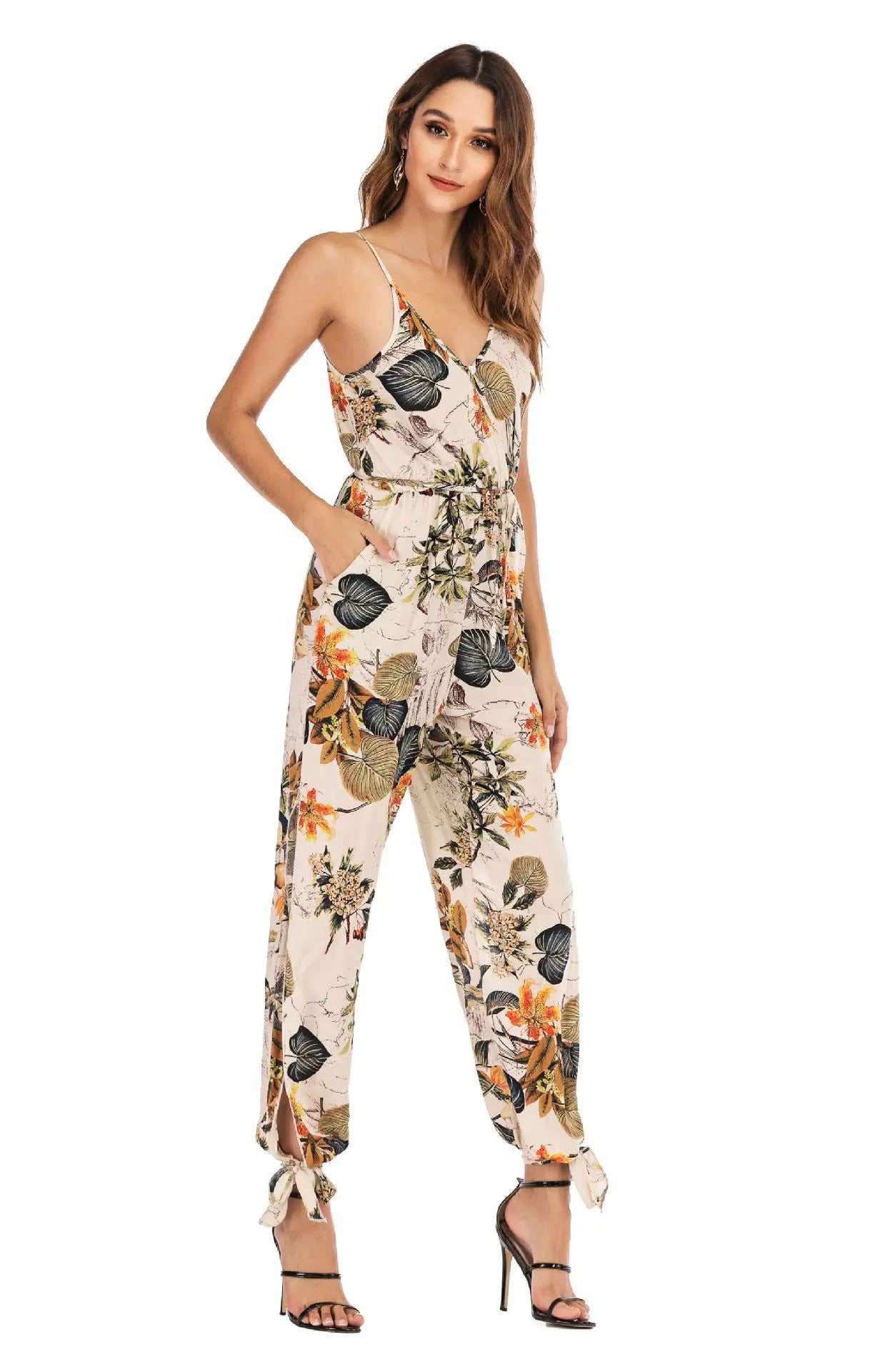 EP | Jumpsuit à fleurs et taille haute