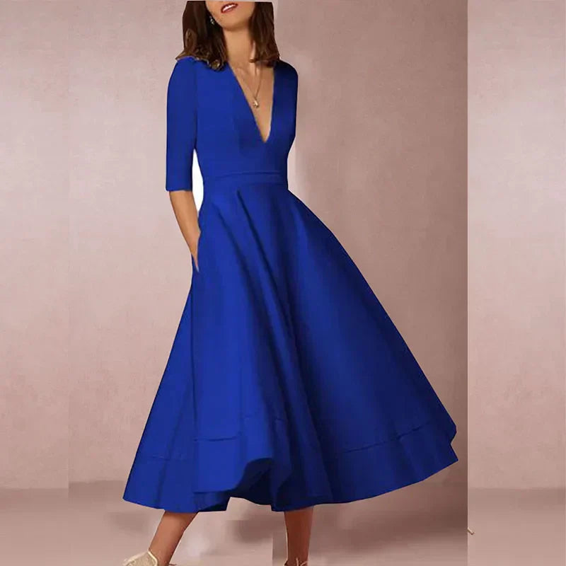 EP | robe midi élégante au look vintage pour femmes