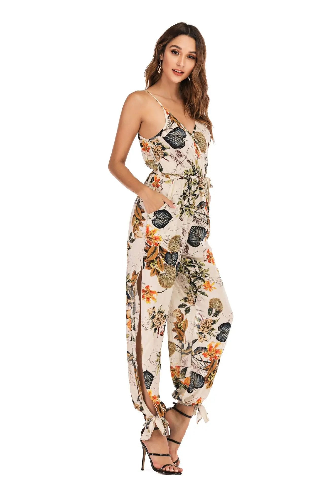 EP | Jumpsuit à fleurs et taille haute