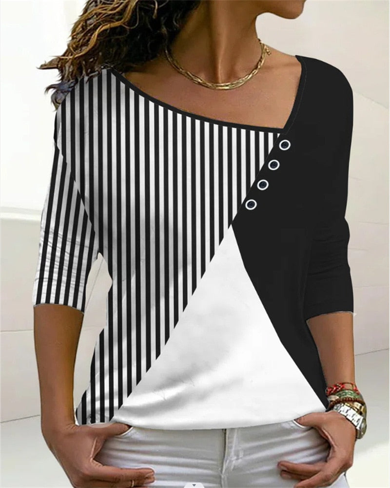 ND | MirtesShirt I T-shirt col V pour femme