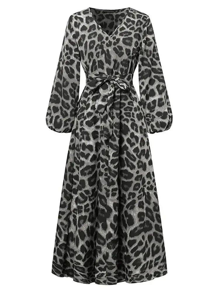 EP | Robe longue avec motif léopard