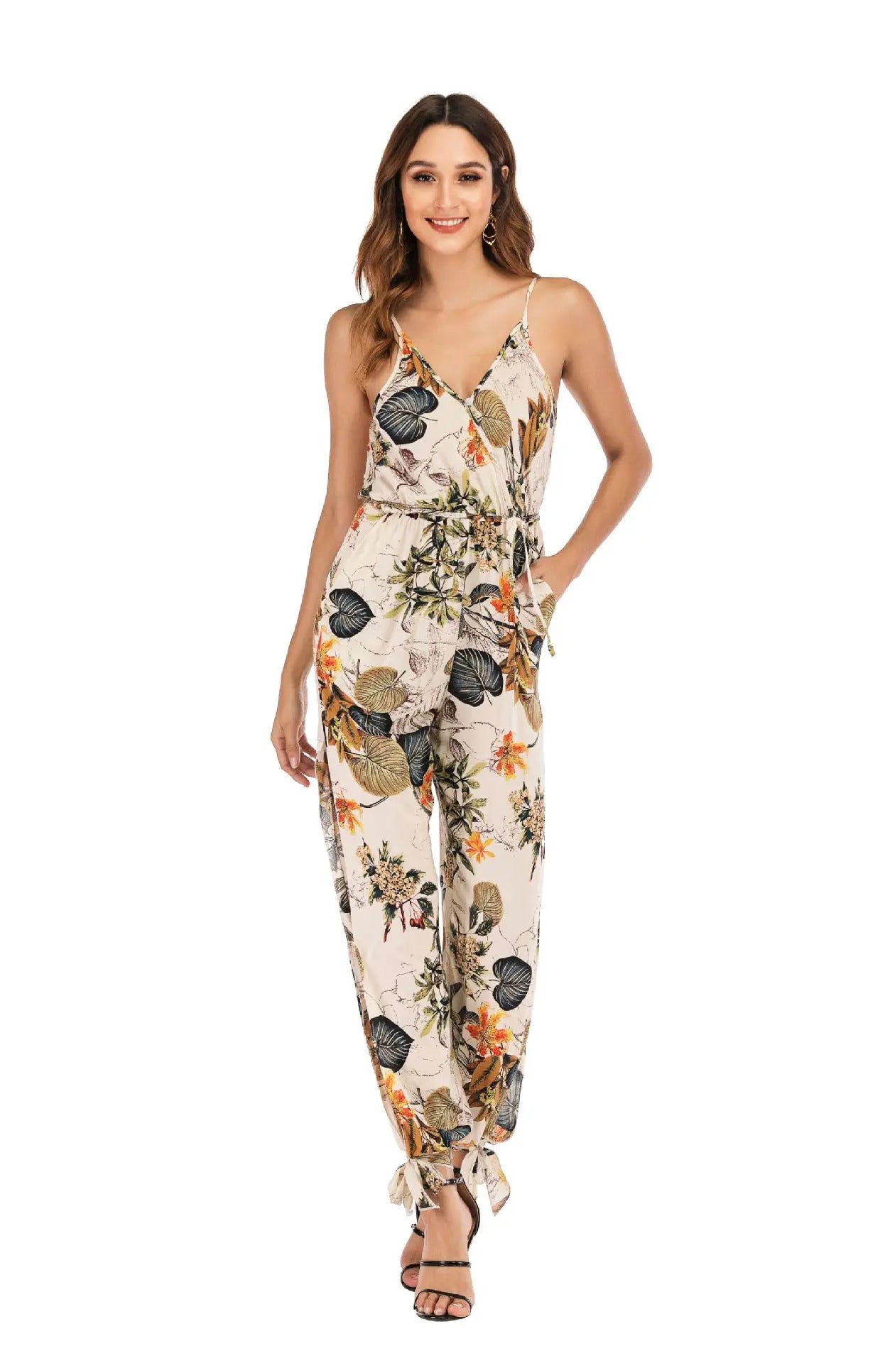 EP | Jumpsuit à fleurs et taille haute
