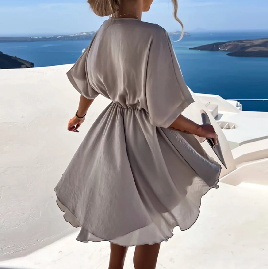 EP | Mini-robe d'été chic à taille haute