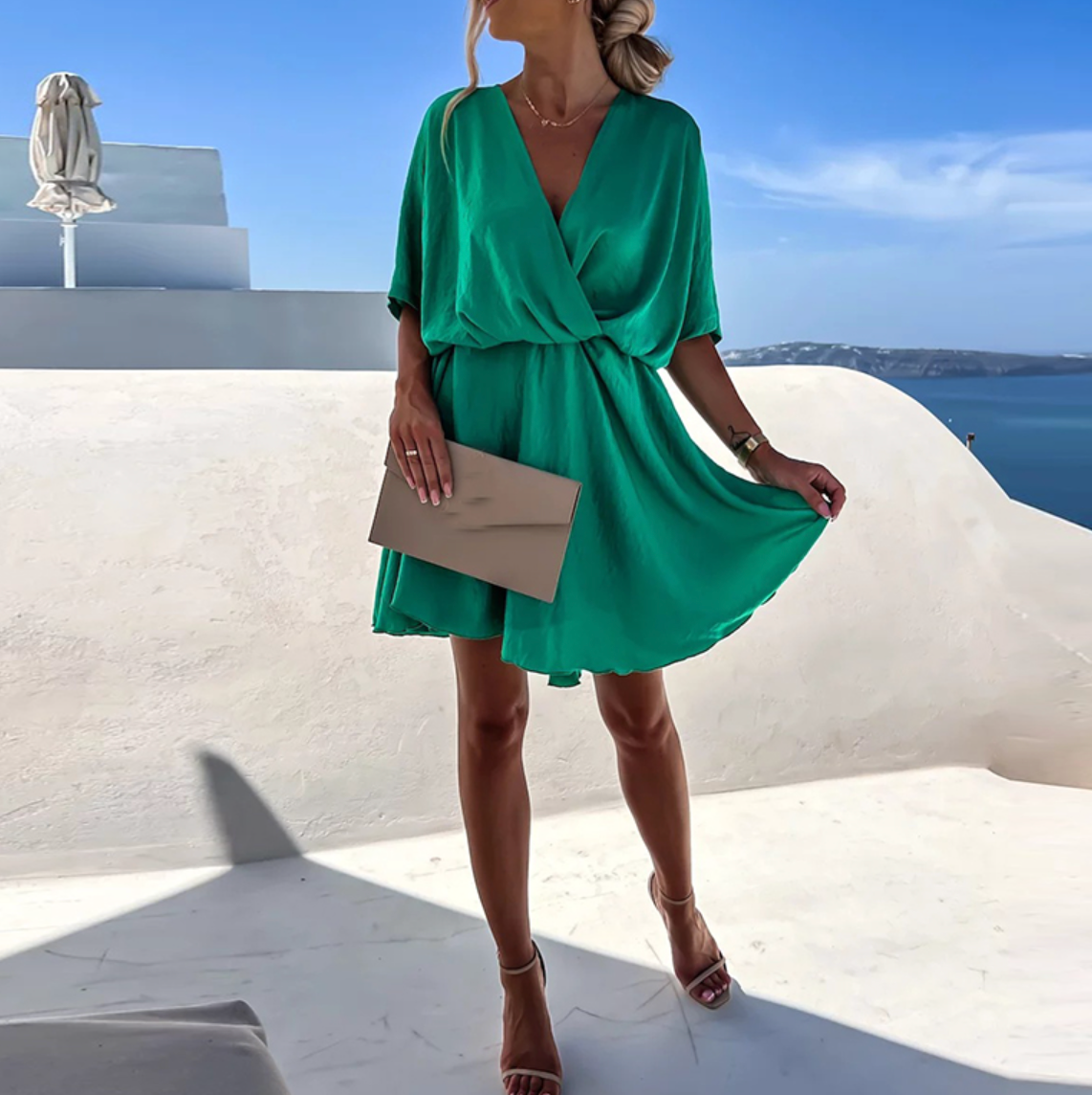 EP | Mini-robe d'été chic à taille haute