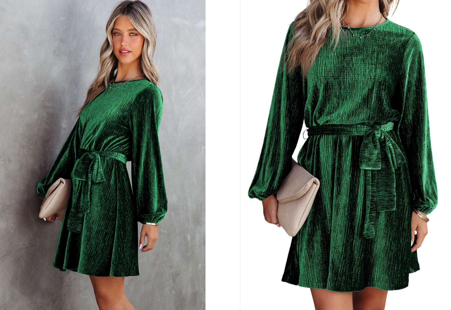 EP | Mini-robe à manches longues en velours