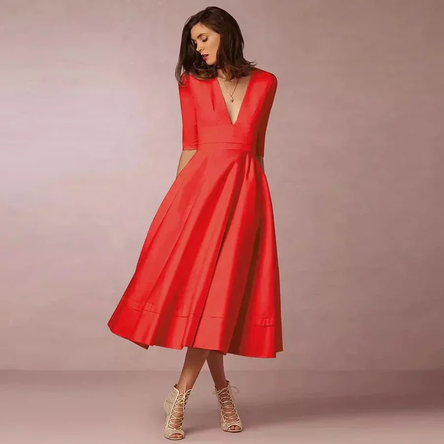 EP | robe midi élégante au look vintage pour femmes