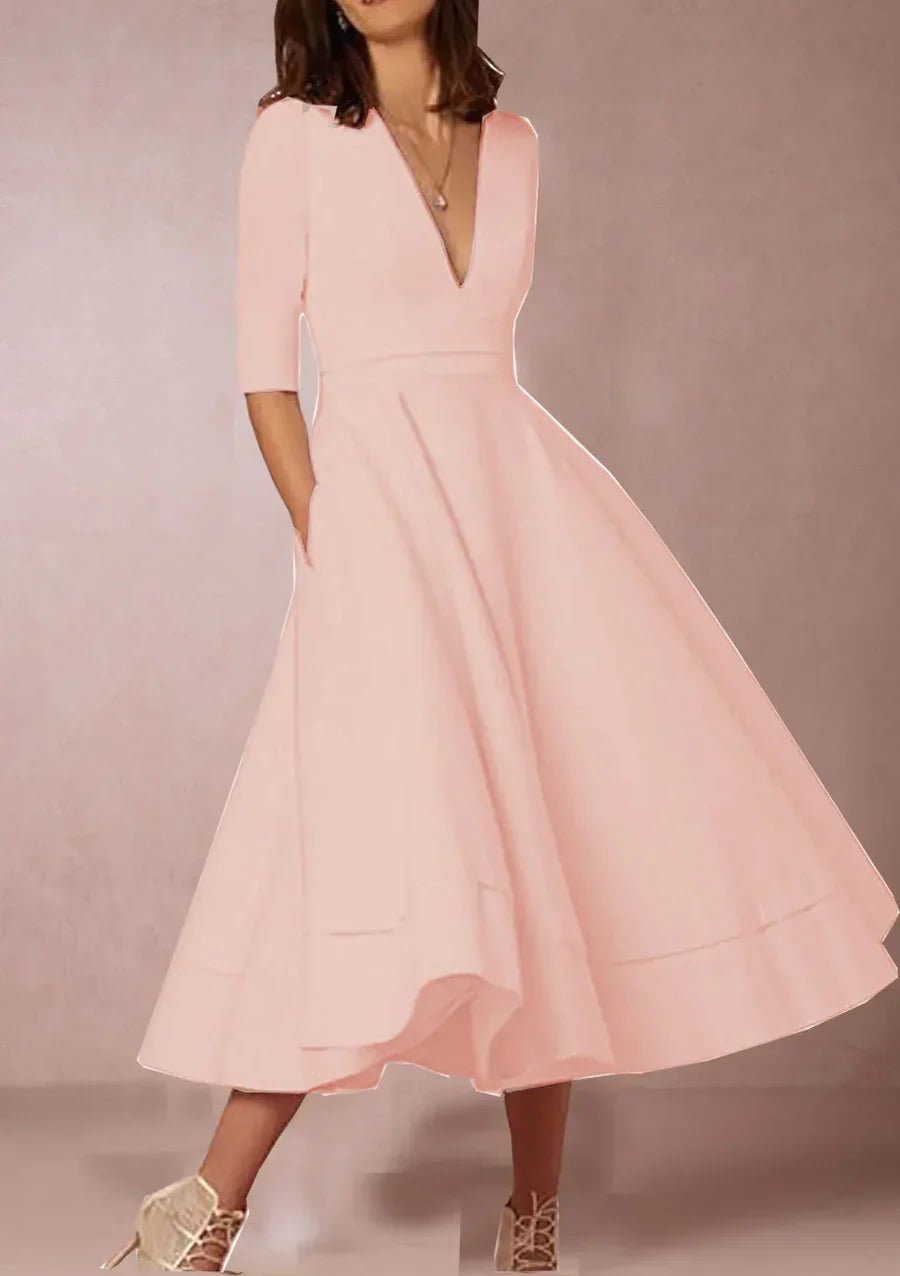 EP | robe midi élégante au look vintage pour femmes