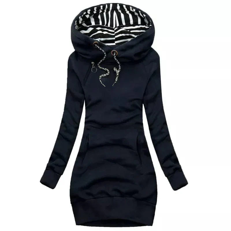 EP | Femme Hoodie Sweatshirt avec fermeture éclair Veste d'hiver Robe