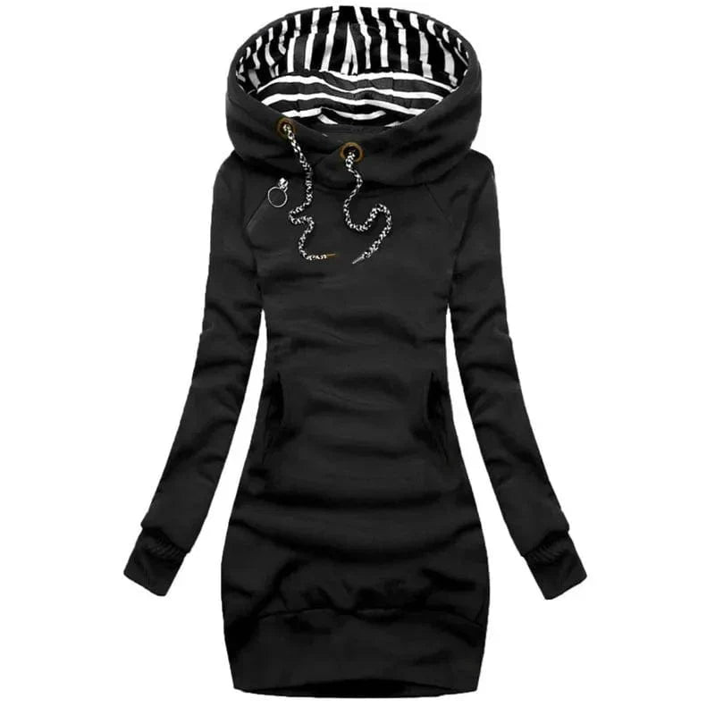 EP | Femme Hoodie Sweatshirt avec fermeture éclair Veste d'hiver Robe