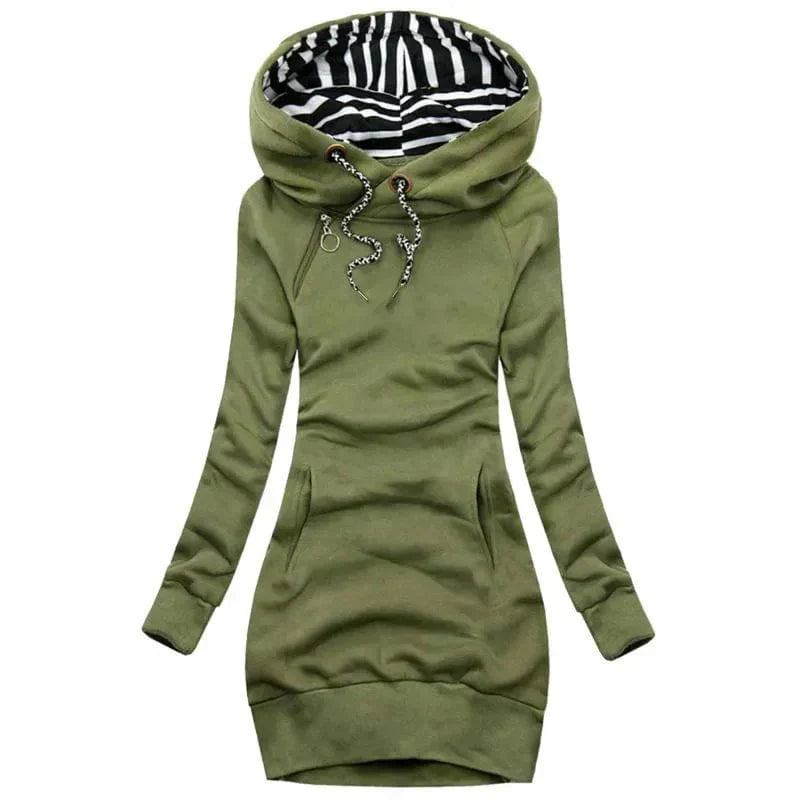 EP | Femme Hoodie Sweatshirt avec fermeture éclair Veste d'hiver Robe