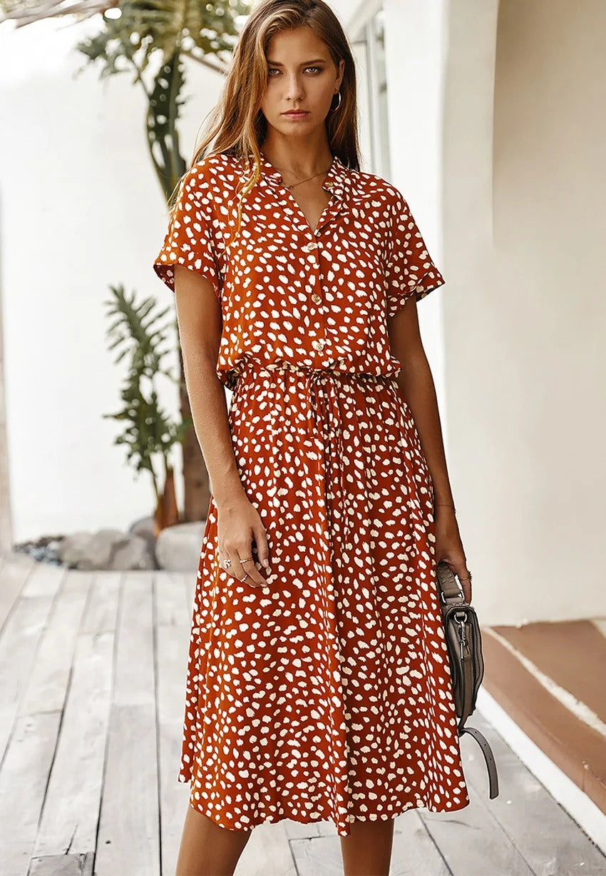 EP | robe midi ample pour femme avec ceinture