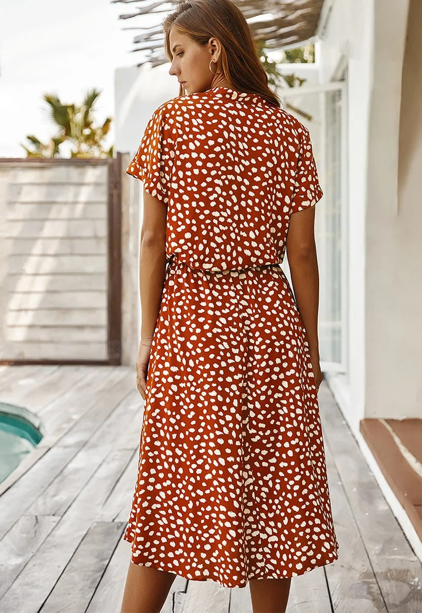 EP | robe midi ample pour femme avec ceinture