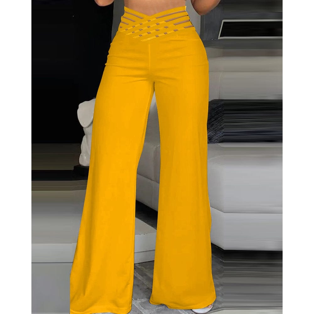 EP | Pantalon de frappe en élasthanne avec ceinture croisée