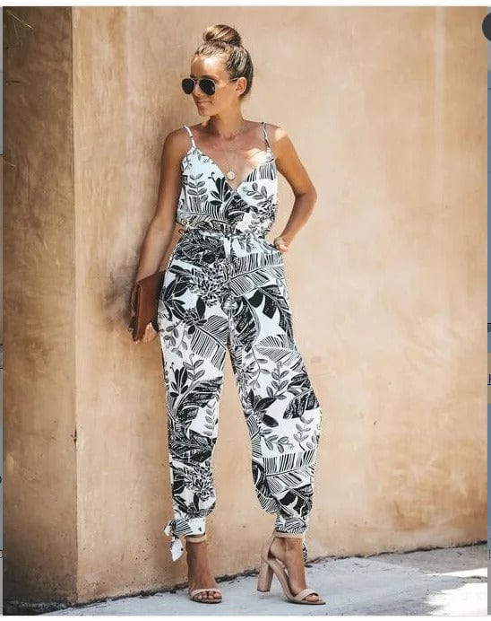 EP | Jumpsuit à fleurs et taille haute