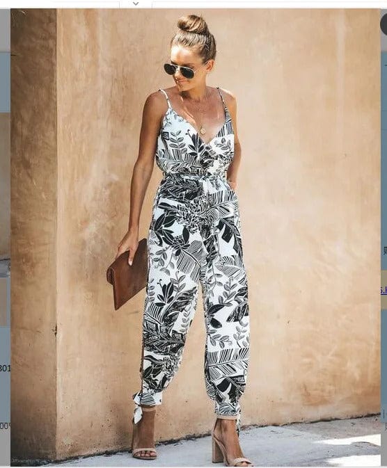 EP | Jumpsuit à fleurs et taille haute