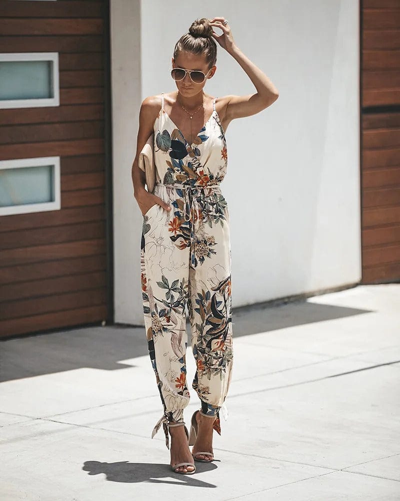 EP | Jumpsuit à fleurs et taille haute