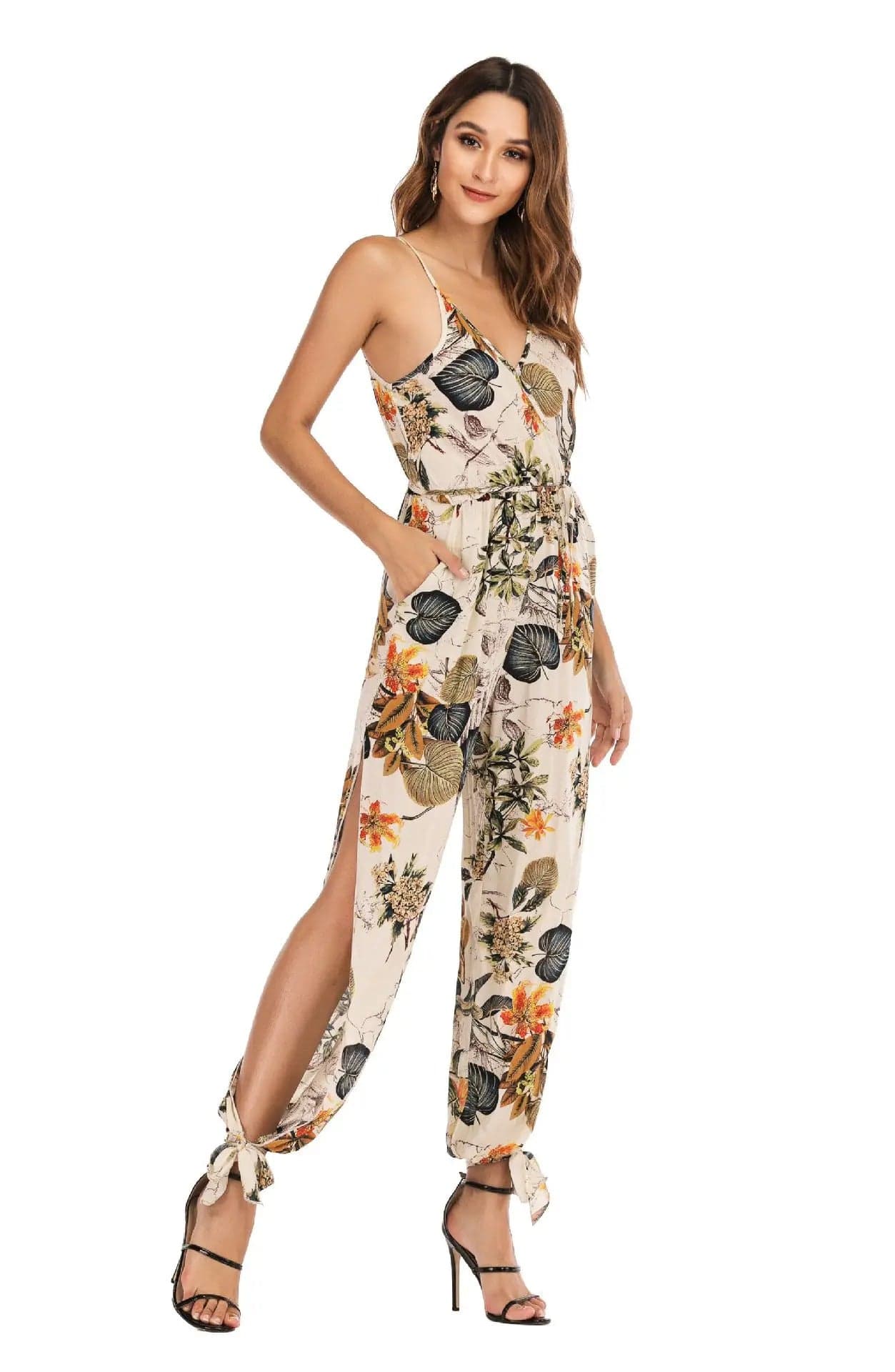 EP | Jumpsuit à fleurs et taille haute