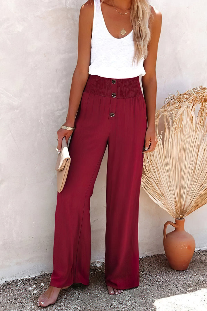 ND | Pantalon taille haute en lin