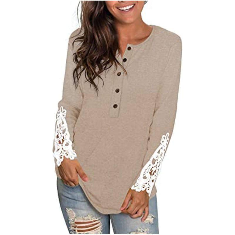 Fashion Lace T-shirt Top For Women-10