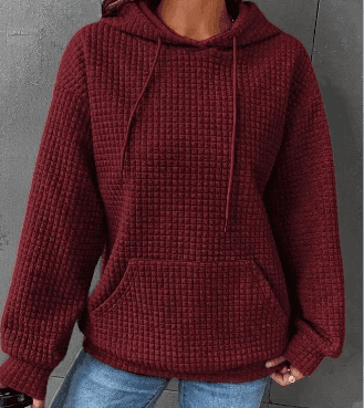 Women's Loose Casual Solid Color Long-sleeved Sweater-Brown-14