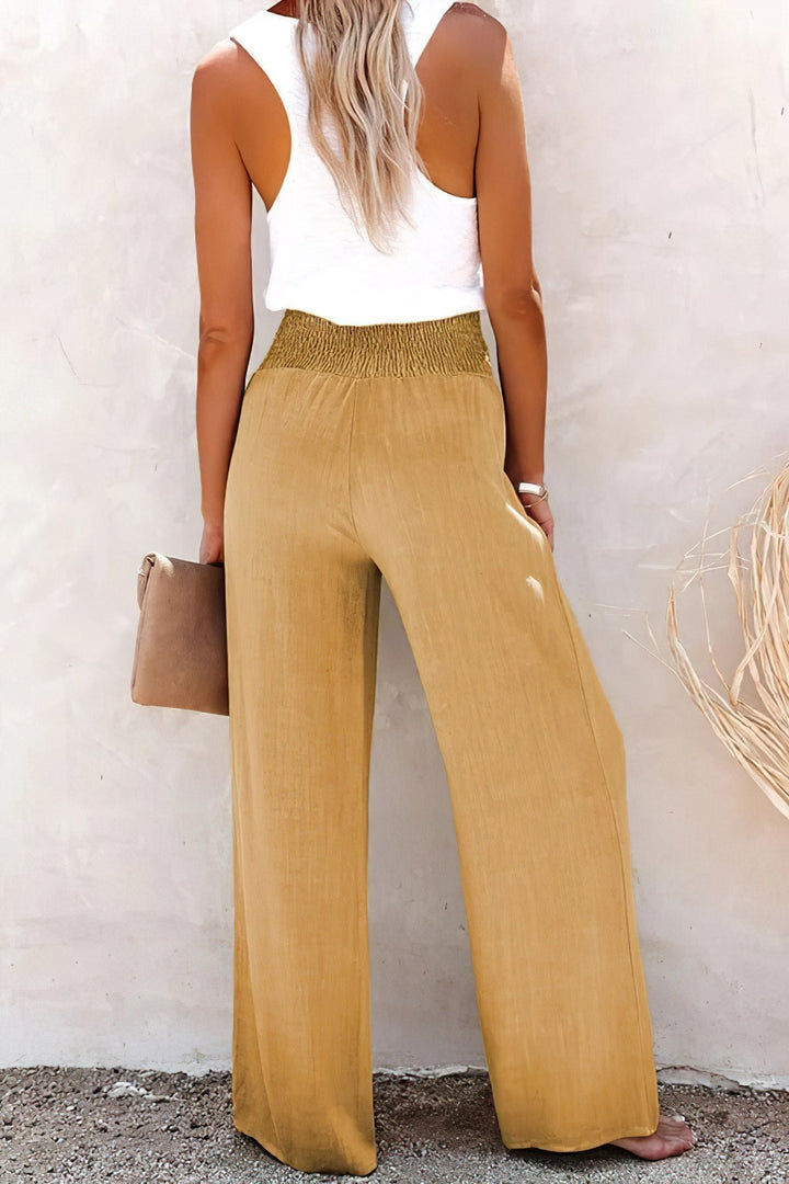 ND | Pantalon taille haute en lin