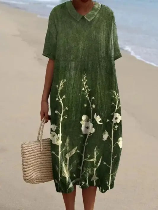EP | Robe midi avec motif floral bohème