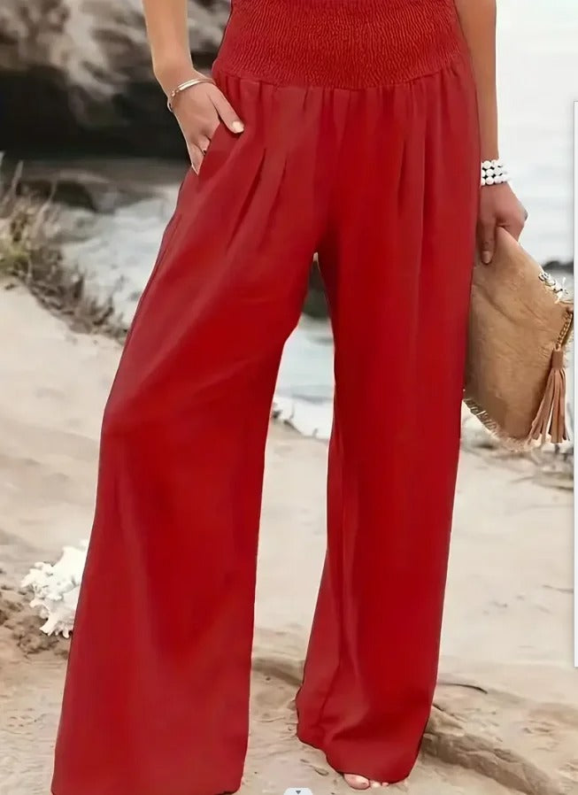 EP | Pantalon à jambe large et taille haute