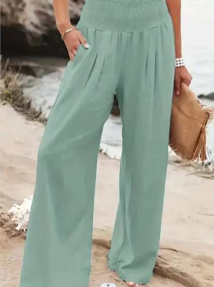 EP | Pantalon à jambe large et taille haute