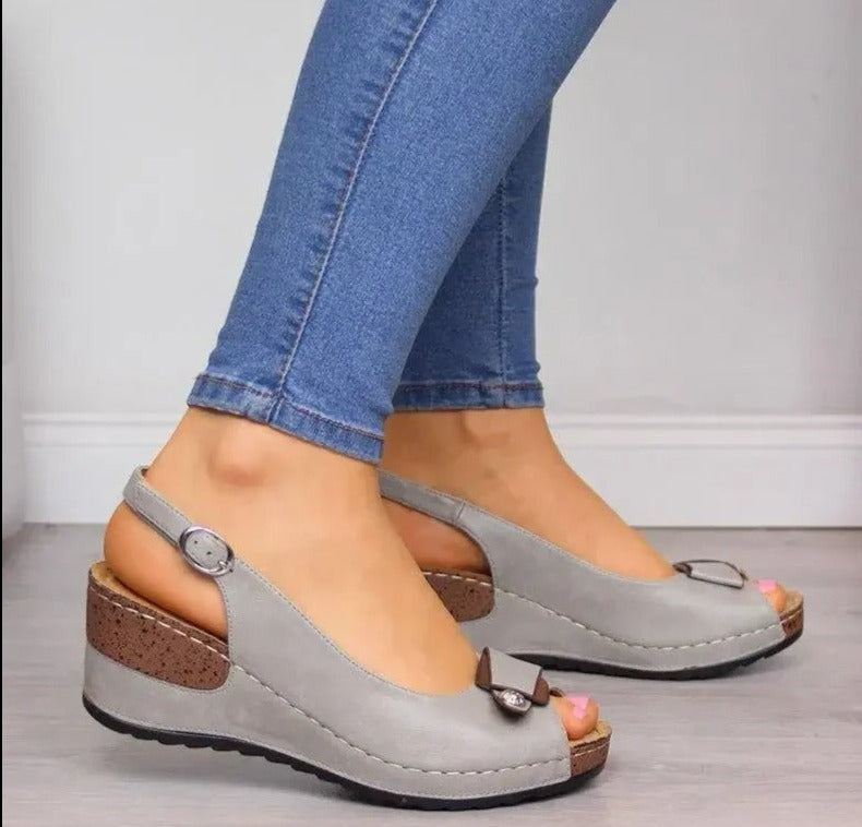 EP | Sandales à talon compensé pour femmes