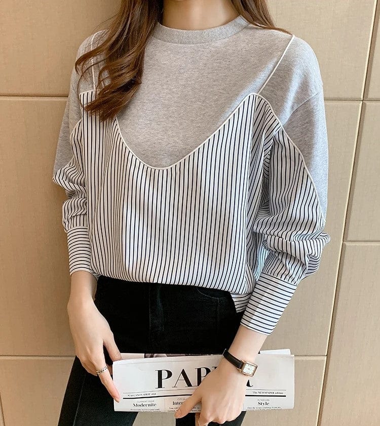 EP | Sweatshirts avec un imprimé rayé à la mode