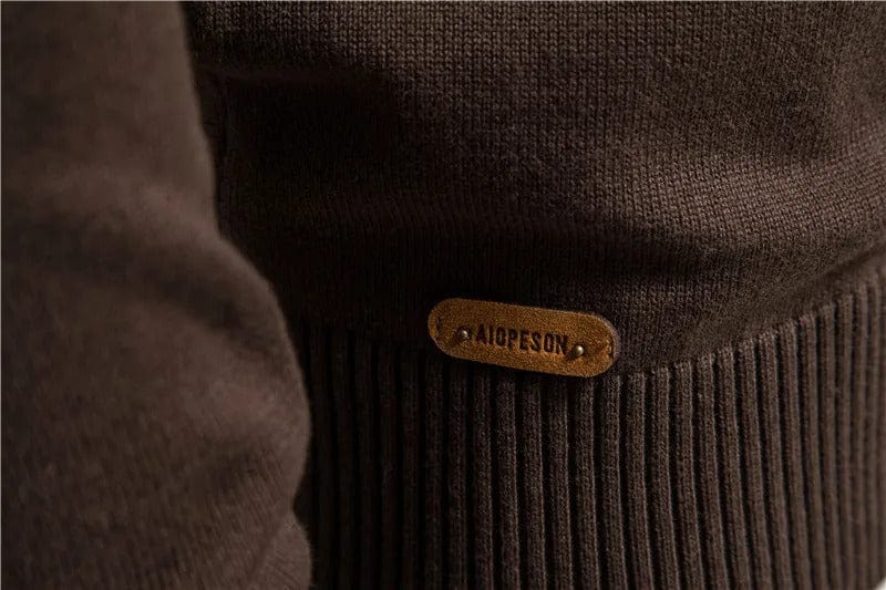 EP | Pull à col mi-haut et à fermeture éclair pour homme, manches longues