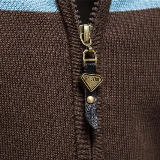 EP | Pull à col mi-haut et à fermeture éclair pour homme, manches longues