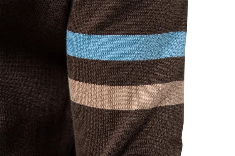 EP | Pull à col mi-haut et à fermeture éclair pour homme, manches longues