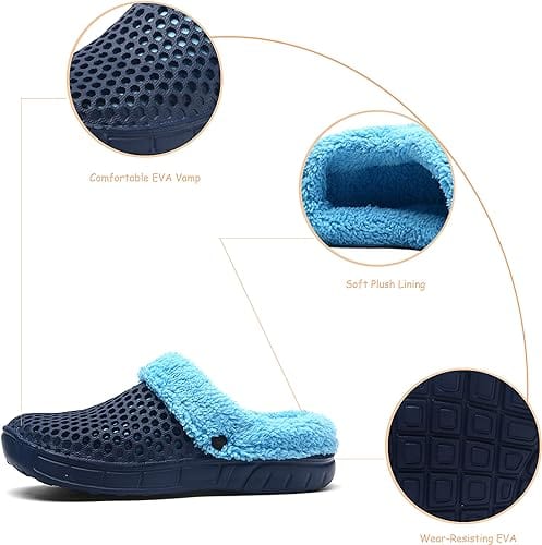 EP | Chaussons d'extérieur classiques en fourrure de jardin moelleuse