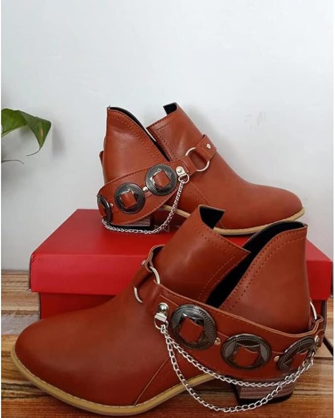 EP | Chunky Mid Heel Chaussures Vintage