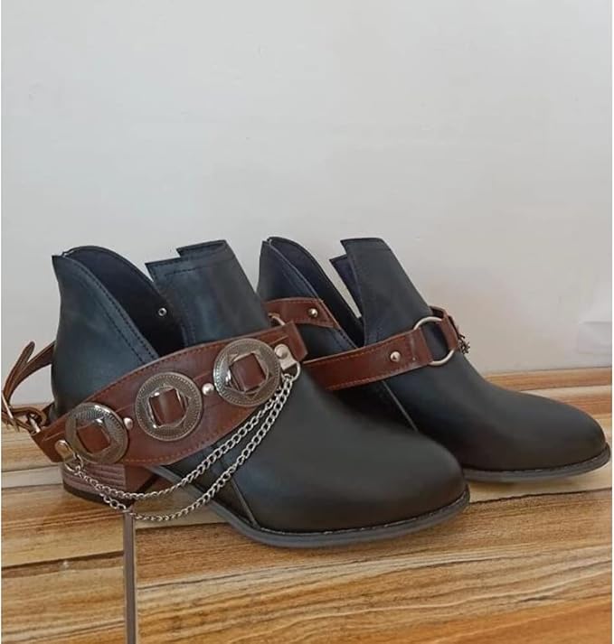 EP | Chunky Mid Heel Chaussures Vintage