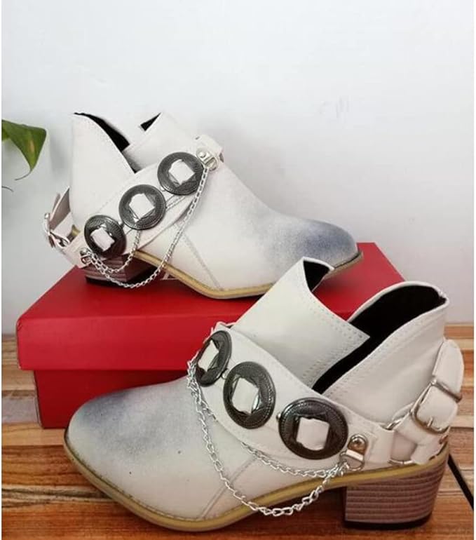 EP | Chunky Mid Heel Chaussures Vintage