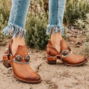 EP | Chunky Mid Heel Chaussures Vintage