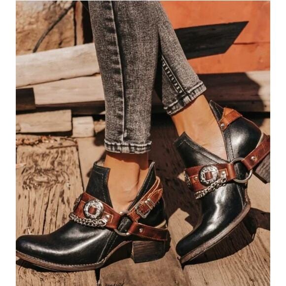 EP | Chunky Mid Heel Chaussures Vintage