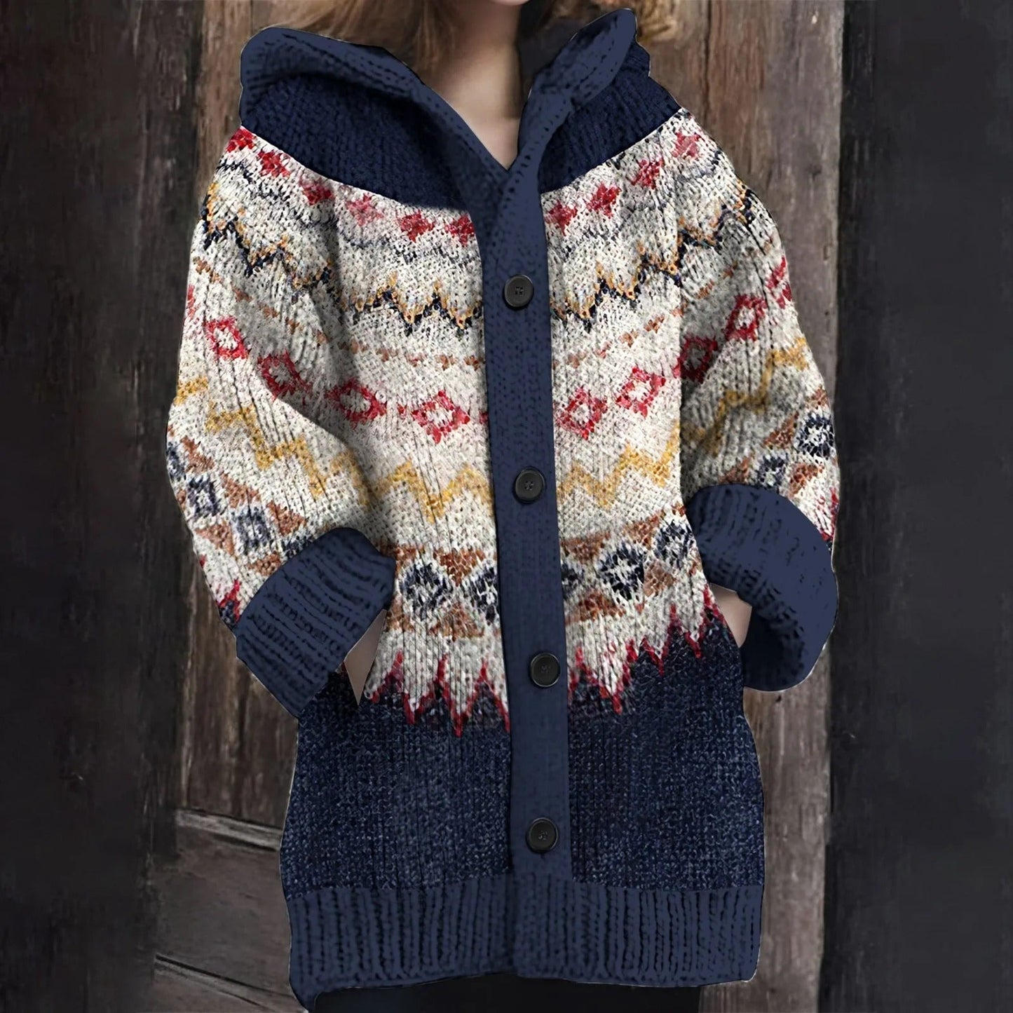 EP | Cardigan en tricot douillet avec capuche