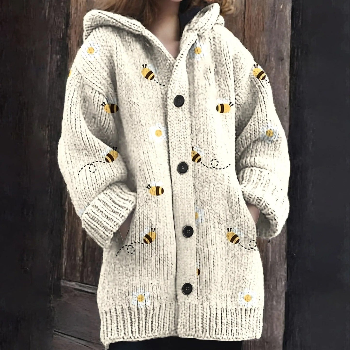 EP | Cardigan en tricot douillet avec capuche