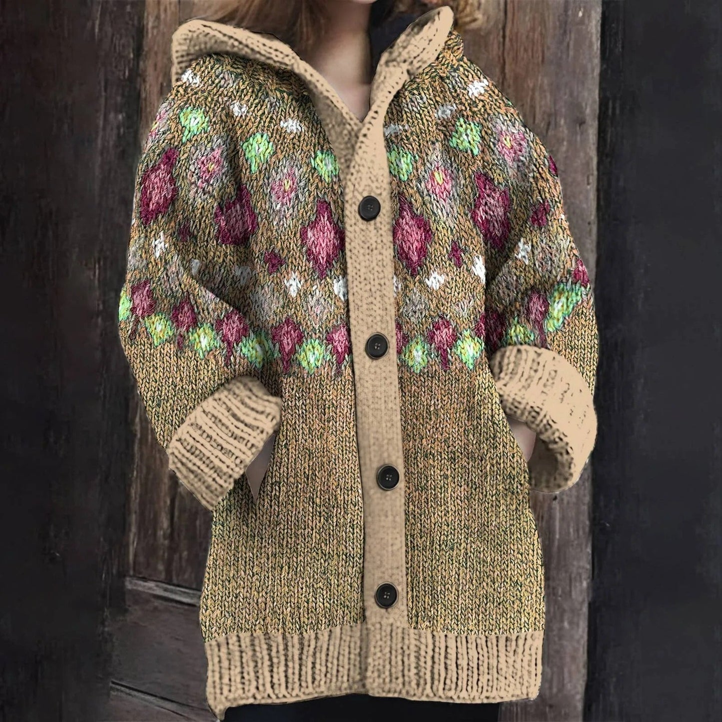 EP | Cardigan en tricot douillet avec capuche