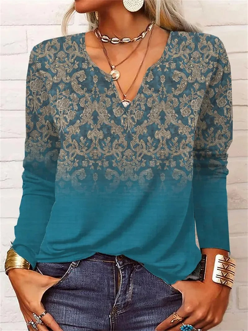 EP | top à manches longues avec imprimé patchwork boho