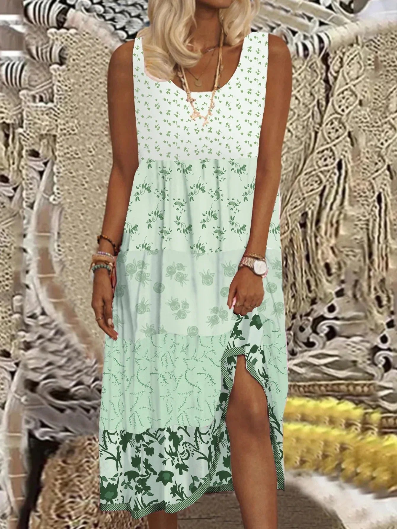 EP | Robe midi multicouche